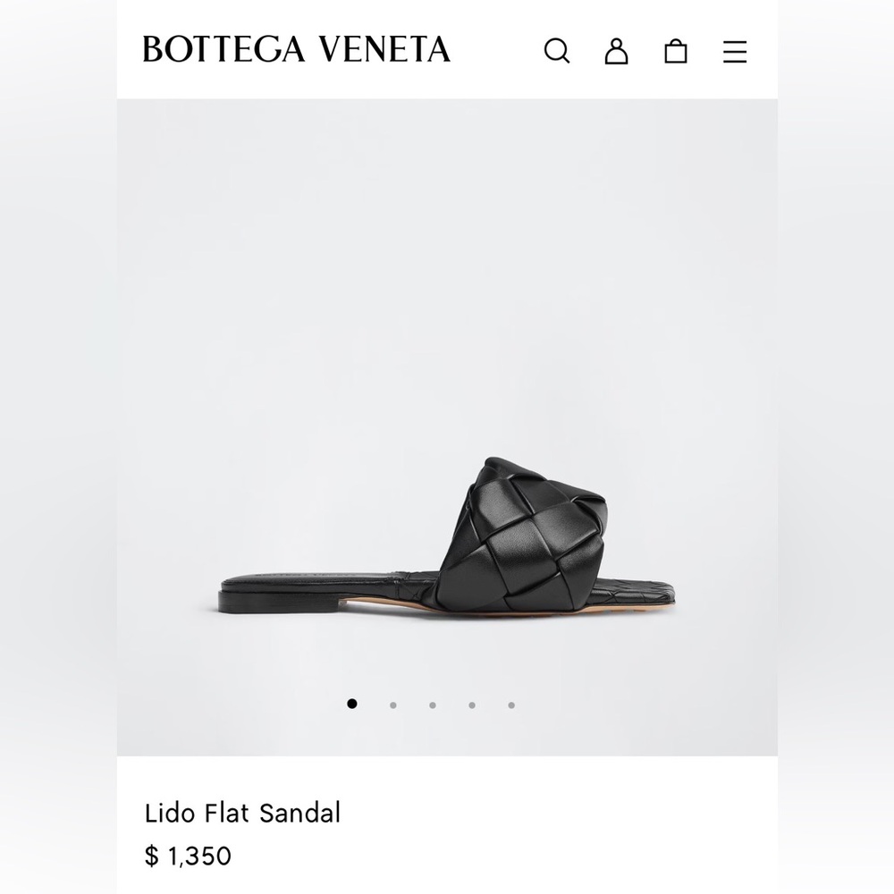 Bottega Veneta Black Quilted Slide Sandals - Picture 7 of 7